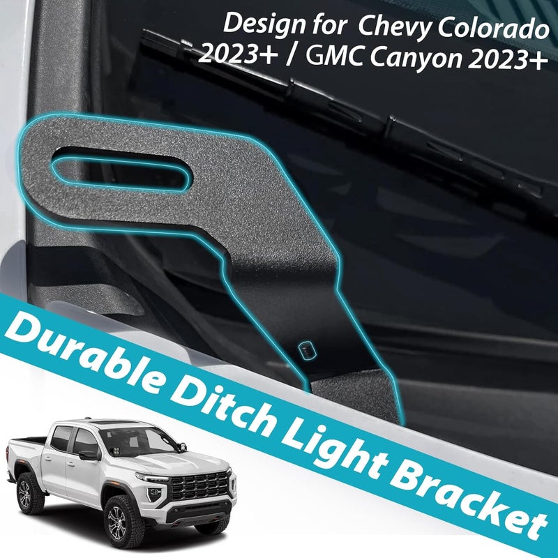 TECHPICCO Ditch Light Bracket Fit for Chevy Colorado/GMC Canyon 2023 2024 2025 2026 LED Light Mount Brackets Compatible with Chevy Colorado/GMC Canyon Accessories 2023+ - Image 5
